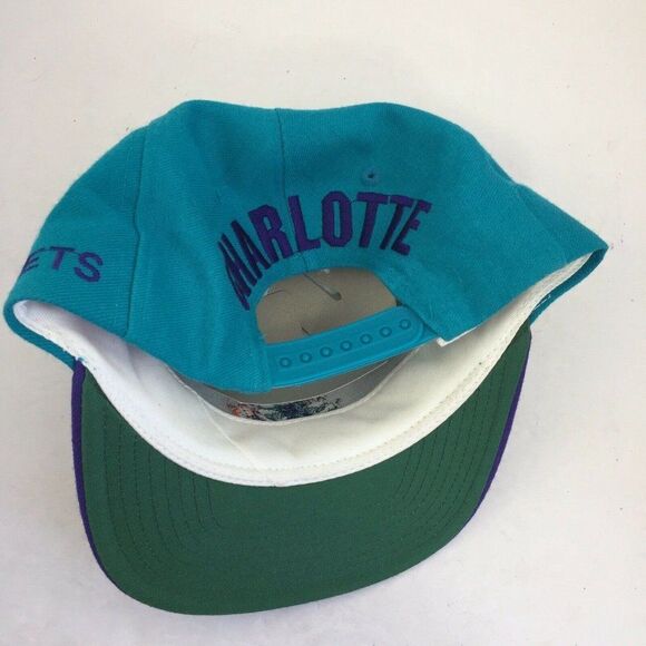 Vintage 90's NBA Charlotte Hornets AJD Snapback Cap Hat NWT - Picture 8 of 8